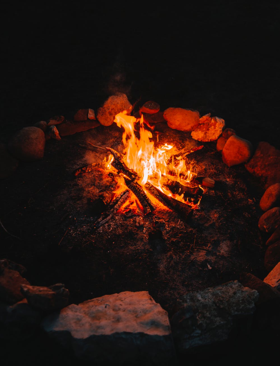 A campfire