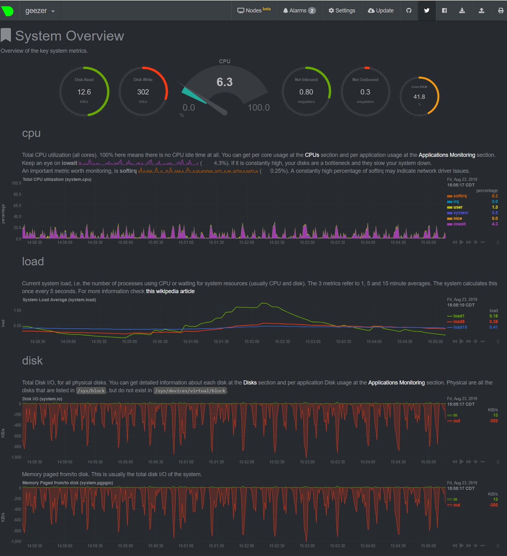 netdata sample