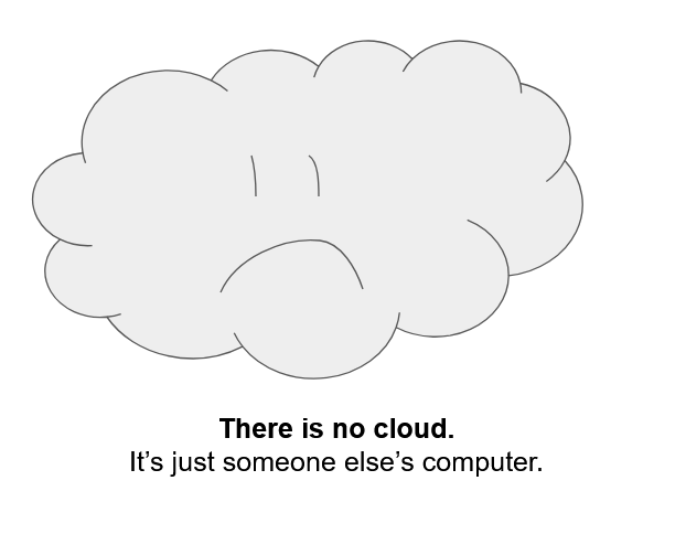 There is no cloud. It's just someone else's computer.