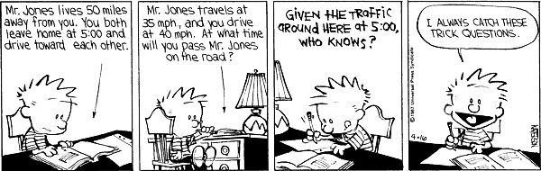 word problems from Bill Waterson